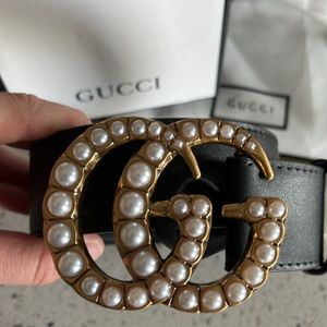 Gucci Double G Pearl Belt (EU 70) — SELLING FOR CHARITY